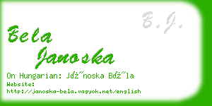 bela janoska business card